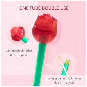 Fruit Lip Gloss Lovely Lip Balm & Lip Oil OEM Hidratante 2 en 1 Gel ABS Mujer Cliente Logo Aceptable Tamaño Regular - Product Image 6