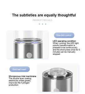 YenvQee 2026 Nuova Bottiglia Generatrice di Acqua Ricca di Idrogeno Alcalina Elettrolitica <span class=keywords><strong>SPE</strong></span>/PEM con Corpo in Vetro e Ricarica Type-C Personalizzabile - Product Image 5