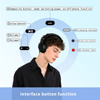 Casque audio supra-auriculaire avec réception Auracast, connexion un-vers-plusieurs, pliable, léger, sans fil, avec microphone