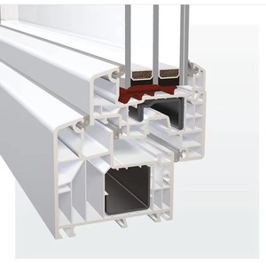 Tùy chỉnh kích thước cửa sổ uPVC trắng hiện đại cố định giải pháp tổng thể phong cách mở cho thiết kế chống gió trong khách sạn & biệt thự - Product Image 2