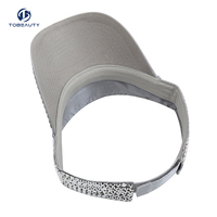 Chapeau d'été d'extérieur pour femmes Creux Top Diamond Tobeauty Baseball Hat Versatile Teen Girl Sun Visor Rhinestone Hat Popular Headless
