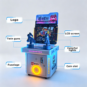 Macchina da Gioco Arcade Sparatutto Personalizzabile a Moneta per Bambini, Simulatore di Tiro Mini per 1/<span class=keywords><strong>2</strong></span> Giocatori, Versione Inglese per Centri Commerciali - Product Image 4
