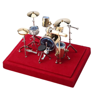 Chất Lượng Cao Âm Nhạc Mô Hình Quà Tặng Trẻ Em 14*10*10Cm Trang Trí Nội Thất Nhạc Cụ Trống Bộ - Product Image 3