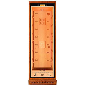 Humidor à cigares électrique et à gaz en acier inoxydable avec affichage numérique, revêtement en cèdre, refroidissement par air, anti-buée automatique et porte vitrée, écologique - Product Image 3