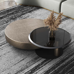 Juego de Mesa de Centro Moderno, Minimalista, de Lujo y Duradero, de Acero Inoxidable, Diseño Italiano, Muebles Multifuncionales para el Hogar, Sala de Estar - Product Image 1