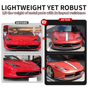 Meilleur prix pour la mise à niveau vers un diffuseur avant de style V Vors en fibre de carbone pour Ferrari 458 - Product Image 2