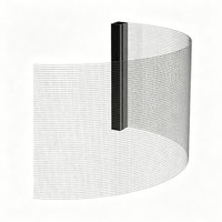 Écran LED vidéo mural auto-adhésif transparent pliable haute luminosité couleur intégrale certifié FCC RoHS pour centre commercial