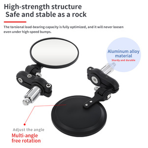 Pièces et accessoires pour moto, rétroviseurs pliables en alliage d'aluminium CNC pour <span class=keywords><strong>guidon</strong></span> <span class=keywords><strong>de</strong></span> moto - Product Image 3