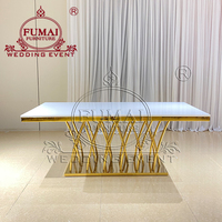 Table de salle à manger moderne en acier inoxydable et verre avec plateau en MDF pour événements hôteliers et utilisation en extérieur, couleur noire