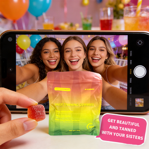 Private Label Vitamine Zonnebank Gummies Astaxanthine Beta-Caroteen Zonnebank Gummies Verzachten de Huid - Product Image 2