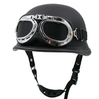 Demi-casque rétro pour hommes et femmes Matériau ABS pour la conduite de motos Véhicules électriques Vélos Pare-brise de voiture Lunettes