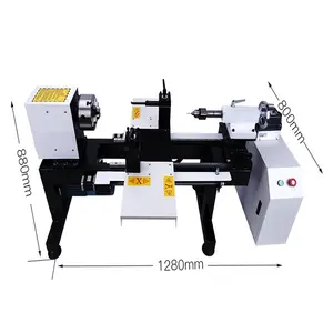 Máy Tiện Gỗ CNC Mini Đa Chức Năng 4 Trục Máy Tiện Làm Lỗ Máy Khoan