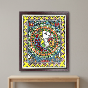Artisanat authentique du Jharkhand, peinture métallique 3D complète faite à la main, décoration murale folklorique haut de gamme, Ojistha Industries, Bihar, Inde, 880 - Product Image 6