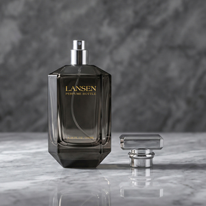 Botella de Perfume Personalizada de Lujo, 100 ml, 50 ml, 30 ml, Forma Irregular, Botella de Vidrio Negra Vacía para Perfume - Product Image 6