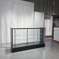 Vitrines en verre sur mesure KEWAY de 72 pouces, vitrines économiques à vision complète, comptoirs de réception pour la vente au détail