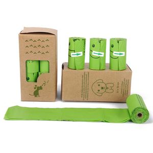 Sacs à déjections canines écologiques, emballage personnalisé, PLA compostable, plastique jetable, logo personnalisé, impression personnalisée acceptée - Product Image 1