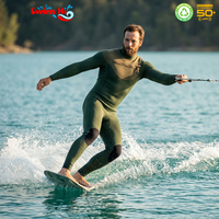 Combinaison de plongée intégrale en néoprène 3 mm pour homme avec protection des genoux, maillot de bain de surf vert, fabricant OEM