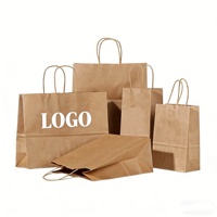 Sacs à emporter en papier kraft personnalisés en gros pour la livraison de repas, emballage alimentaire pour restaurants, saladiers, cafés