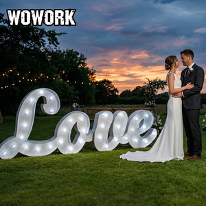 Nouvelles lettres et chiffres lumineux LED RGB étanches en métal 2026 pour décoration de mariage, anniversaire et événements - Product Image 1
