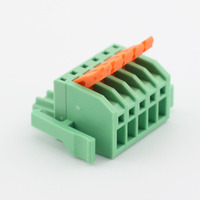 Bloques de terminales de latón 5P, conectores de PCB tipo enchufable de 3,5 mm, 300 V, 10 A