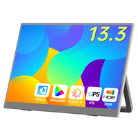 Monitor Portátil 13 13.3 FHD IPS HDR Doble USB-C HD para Laptop, Viajes de Negocios, Teléfono, Segunda Pantalla, OEM, ODM, Fábrica