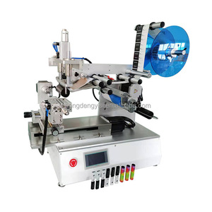 Machine d'étiquetage semi-automatique de bureau à rouleaux, machine d'étiquetage de bouteilles à bas prix pour bouteilles rondes - Product Image 1