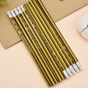 Color Customized Wooden <b>Writing</b> Stripe Pencil Custom Shrink Film Heat Transfer <b>Pad</b> Printing logo HB Waist Pencil - Product Image 3