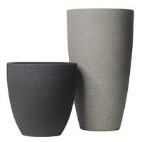 Jardinière d'extérieur blanche de style classique, en résine de fibre de verre, pour la maison et le jardin, avec trou de drainage, écologique et durable