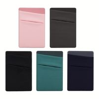 Étui de carte auto-adhésif flexible et personnalisable, pochette portefeuille portable multi-usage pour téléphone, support durable pour téléphone portable à fixer à l'arrière, pour cartes de crédit et d'identité