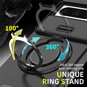 Étui de téléphone magnétique avec anneau rotatif à 360° en métal pour Google Pixel 7 Pro 9 Pro 10 Pro XL 8A, protection coulissante de l'appareil photo - Product Image 4