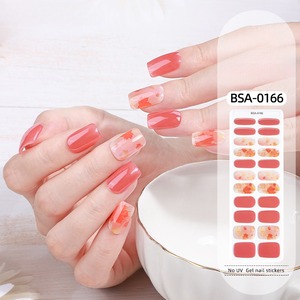 Autocollants pour ongles <span class=keywords><strong>français</strong></span>, motif diamant estampé or, <span class=keywords><strong>film</strong></span> gel entièrement durci, sans cuisson, pour manucure - Product Image 1