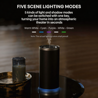 Difusor de Aroma de Aceites Esenciales sin Agua, de Lujo, de Aleación de Aluminio, con Iluminación LED de 5 Colores, Venta al Por Mayor
