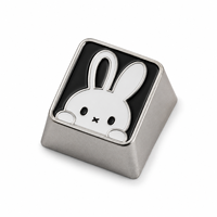 Keycap Switch 3D personnalisé avec logo métallique carré pour clavier mécanique, jouet anti-stress, porte-clés, capuchon de touche émaillé sur mesure