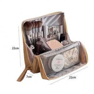 Wholesale Durable Storage <b>Cosmetic</b> Bag Waterproof Toiletry <b>Organizer</b> Bag Simple Style Travel Makeup Bag for Girls - Product Image 3