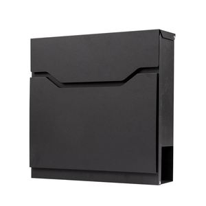 Boîte aux lettres et à colis murale extérieure en aluminium avec <span class=keywords><strong>plaque</strong></span> signalétique lumineuse LED solaire en acier inoxydable pour maison et appartement - Product Image 1
