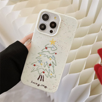 Coque de téléphone en silicone antichoc à motif de sapin de Noël de dessin animé pour iPhone 18 Pro 17 16 15 14 13 12 11 Pro Max XR XS