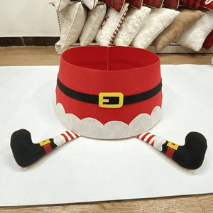 Longstar Haute Qualité Drôle Santa Jambes Arbre Jupe Festive 3D Décoration <span class=keywords><strong>De</strong></span> Noël pour Base D'arbre - Product Image 4