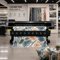 Máquina de Impresión Digital por Sublimación Industrial Automática Nueva de 1800 mm con Doble Cabezal I3200 A1 para Ropa, Ropa Deportiva y Textiles