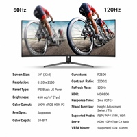 Monitor Curvo CoreNest de 49 Pulgadas, 5K Ultra Ancho, Relación de Aspecto 32:9, Pantalla HDR 400, Tipo-C, 144Hz, IPS, para Juegos y Oficina