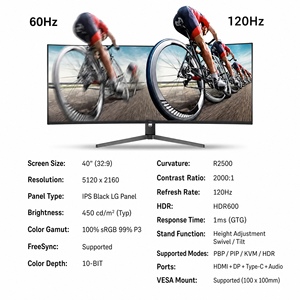 <span class=keywords><strong>Monitor</strong></span> Curvo CoreNest de 49 Pulgadas, 5K Ultra Ancho, Relación de Aspecto 32:9, Pantalla HDR 400, <span class=keywords><strong>Tipo</strong></span>-<span class=keywords><strong>C</strong></span>, 144Hz, IPS, para Juegos y Oficina - Product Image 5