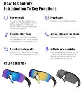 Gafas Deportivas Inteligentes GM6 con IA, Bluetooth 5.4, Sonido 5D de Oído Abierto, Resistentes al Agua IPX4, Asistente de Voz, Batería de Larga Duración - Product Image 6