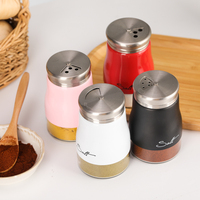 Bocaux à épices en verre de 90 ml avec couvercle à vis en métal anti-fuite pour le stockage du sel, avec impression de logo personnalisée via sérigraphie