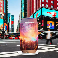P2.9 Bouteille de Vin Souple LED Panneau Intérieur Extérieur Taille Personnalisée Peut Affichage Led Publicité Cercle Bière Écran En Forme D'écran Led