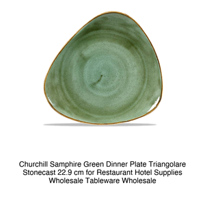 Assiette à dîner Samphire Green 22,9 cm Triangulaire Churchill Stonecast Ssgstr91 - Product Image 2
