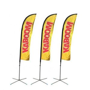 ธงขนนกทรงหยดน้ำโพลีเอสเตอร์พิมพ์ลายดิจิตอลโลโก้ตามสั่ง ทนทาน กันลม สำหรับตั้งโชว์บนชายหาด - Product Image 3