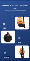 YET6139 Feu de signalisation d'urgence domestique, lumière clignotante 12V/24V/220V, alarme clignotante orange