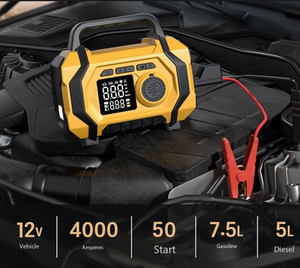 Arrancador de Coches JIASHENGTONG con Compresor de Aire 4 en 1, Inflador de Neumáticos Portátil de Alta Capacidad, Soplador de Polvo, <span class=keywords><strong>Banco</strong></span> de Energía de Emergencia para Coche - Product Image 2