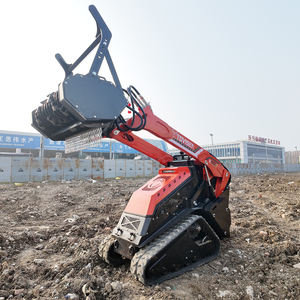 TOVISEN V1000 Mini Skid Steer Loader Diesel Orugas Hidraulica Alto Flujo Mulcher Forestal - Product Image 2