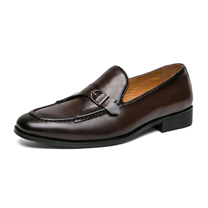 Chaussures habillées pour hommes les plus vendues, en cuir véritable, style boucle S - Product Image 1