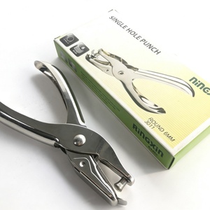 Perforateur de papier métallique de qualité, design classique, bon prix, 6 feuilles, mini, pour bureau, couleur argent, 6 mm, avec 1 trou de perforation - Product Image 3